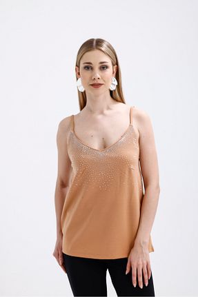بلوز بژ زنانه ساده Sense - کد 894300355