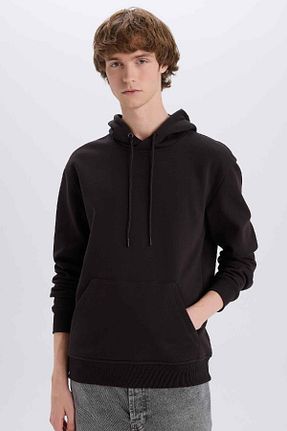 سوئیشرت قهوه ای مردانه ساده Defacto - کد 894317219