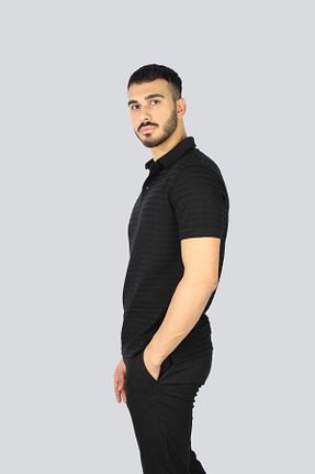 پولوشرت مشکی مردانه %100 پنبه Emporio Armani - کد 894324801