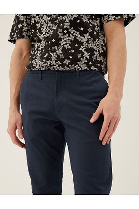 شلوار سرمه ای مردانه پنبه ای Marks & Spencer - کد 40597791