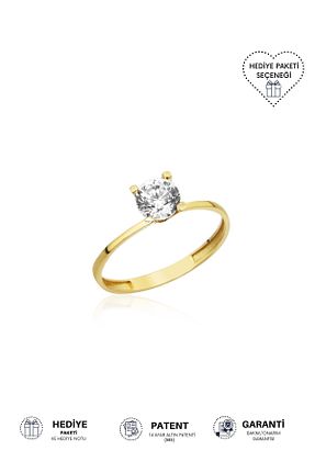 انگشتر طلا زرد زنانه 14 عیار Altınkesesi - کد 237040287