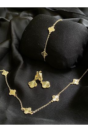 ست جواهر زرد زنانه 3 تایی Passionis Jewelry - کد 888802913