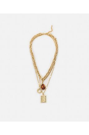 گردنبند جواهر طلائی زنانه روکش طلا İpekyol - کد 894453195