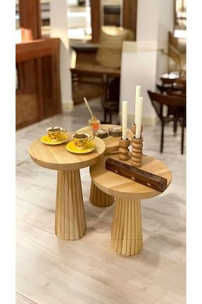 میز عسلی قهوه ای چوب Simillo Home&Living - کد 833442011