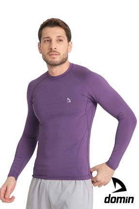 بادی اسپرت بنفش مردانه پلی استر DOMİN SPOR - کد 886765526