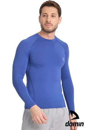 بادی اسپرت سرمه ای مردانه پلی استر DOMİN SPOR - کد 886775082