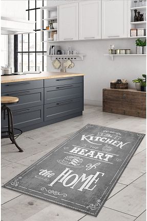 فرش آشپزخانه طوسی پلی استر DEKOMOD - کد 73536950