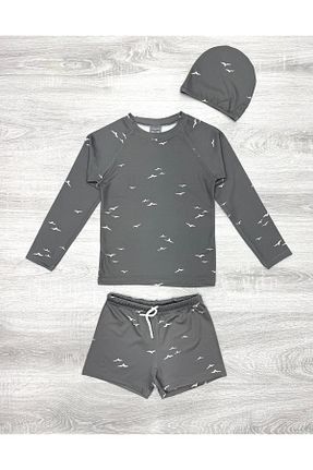 مایو طوسی بچه گانه مخلوط پلی استر My Kids Wear - کد 896142653