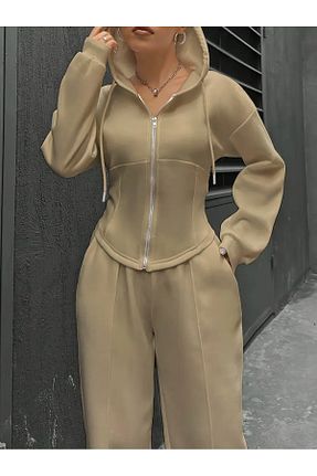 ست گرمکن قهوه ای زنانه پنبه ای aynewmoda - کد 894544881
