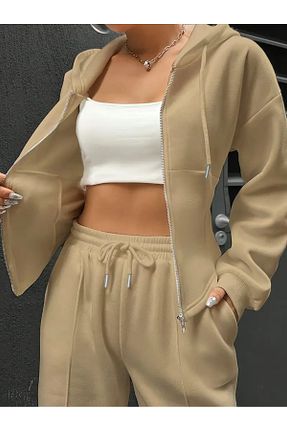 ست گرمکن قهوه ای زنانه پنبه ای aynewmoda - کد 894544881