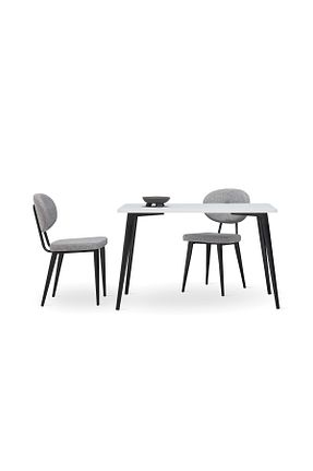 ست میز آشپزخانه سفید چوب Enza Home - کد 894564846