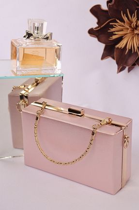 کیف مجلسی صورتی زنانه چرم مصنوعی weem bag - کد 894595001