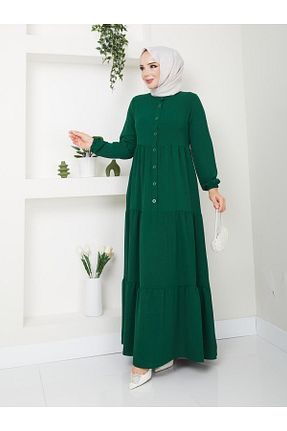 لباس حجاب سبز زنانه اورسایز Rema - کد 894589570