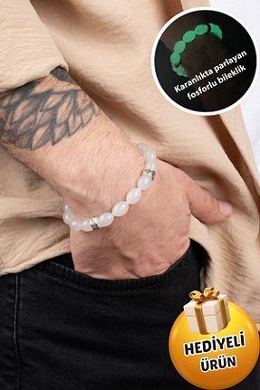 دستبند جواهر سبز زنانه منجق Piercing Market Steel & Silver - کد 894601892
