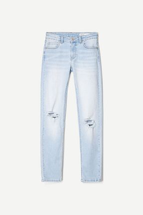 شلوار جین آبی زنانه رگولار Bershka - کد 894591008