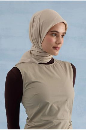 شال بژ زنانه پنبه پلی استر Cardion - کد 854496488