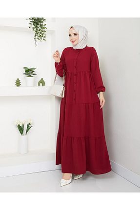 لباس حجاب زرشکی زنانه رگولار Rema - کد 894589567