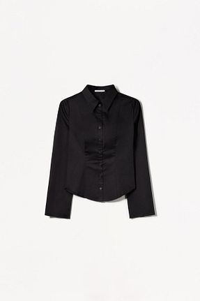 پیراهن مشکی زنانه Fitted Bershka - کد 892411387