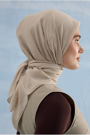 شال بژ زنانه پنبه پلی استر Cardion - کد 854496488
