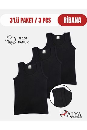 رکابی مشکی بچه گانه بدون آستین ALYA UNDERWEAR - کد 797910219