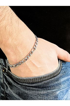دستبند استیل (فولاد) طوسی زنانه استیل ضد زنگ Farah Butik - کد 894590630
