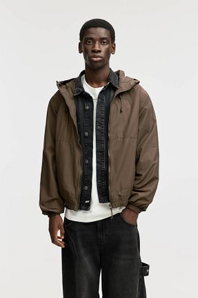بادگیر و بارانی خاکی مردانه پنبه ای Pull & Bear - کد 896061133