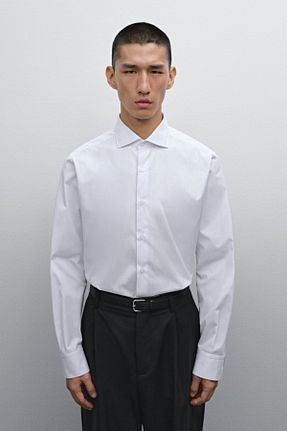 پیراهن آبی مردانه یقه پیراهنی Massimo Dutti - کد 894672695