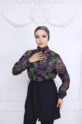 مایو حجاب رنگی زنانه چاپی Atelier Lina - کد 896236779