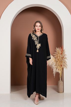 لباس سایز بزرگ مشکی زنانه ویسکون Eceyaman moda - کد 894648009