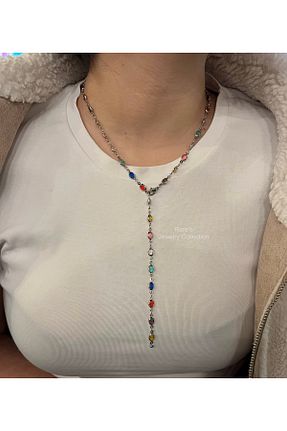 گردنبند جواهر زنانه برنجی Raree Jewellery - کد 888578657
