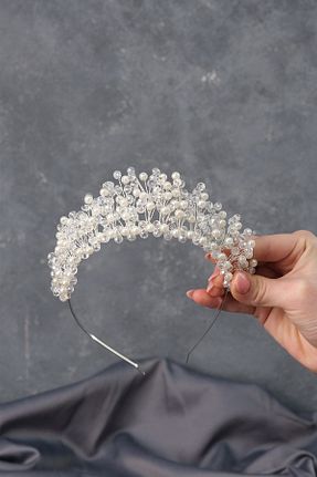 تاج بژ زنانه مروارید Hayalperest boncuk - کد 276981723