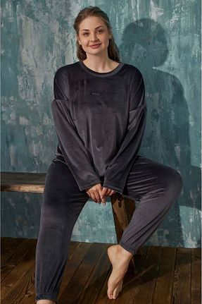 ست لباس راحتی سایز بزرگ رنگی زنانه ساده İpek - کد 894693029