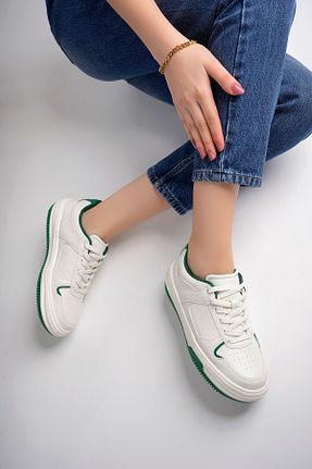 کفش اسنیکر سبز زنانه بند دار pasyone - کد 891732060