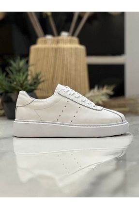 کفش اسنیکر سفید مردانه چرم اصل Martini Shoes - کد 894711606