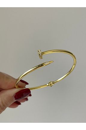 دستبند نقره طلائی زنانه 925 عیار ZWEIG - کد 894719314