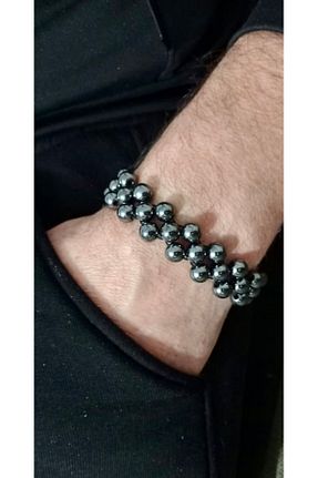 دستبند جواهر مشکی زنانه سنگ طبیعی PİRAMİGO - کد 896257705