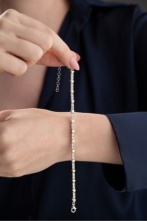 دستبند نقره سفید زنانه 925 عیار Silvano Jewelry - کد 894174389