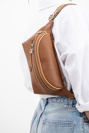 کیف کمری قهوه ای زنانه چرم مصنوعی GP GUES POLO - کد 894912194