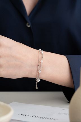 دستبند نقره طوسی زنانه 925 عیار Silvano Jewelry - کد 894692613