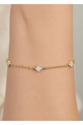 دستبند طلا سبز زنانه 14 عیار kuyumcu nurettin - کد 878971252