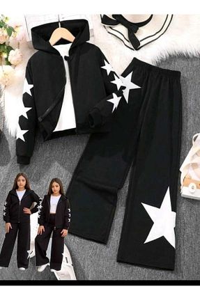 ست بالاتنه و پائین تنه اسپرت مشکی زنانه Annesi ve kuzusu - کد 894739577