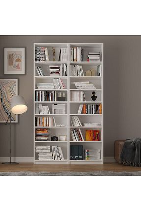 قفسه کتاب سفید 205 cm Asra Trend - کد 266728733