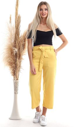 شلوار زرد زنانه ویسکون Cotton Mood - کد 46624882