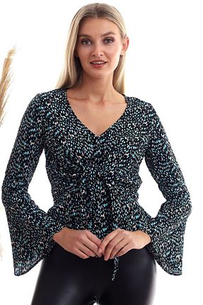 بلوز مشکی زنانه ساده Cotton Mood - کد 46517797