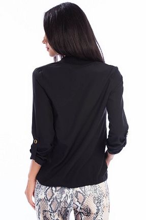 کاپشن مشکی زنانه پلی ویسکون Cotton Mood - کد 35730389