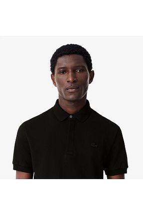 پولوشرت مشکی مردانه پنبه ای Lacoste - کد 3071332