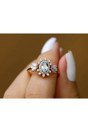 انگشتر برلیان صورتی 14 عیار Safir Kuyumculuk - کد 69543184