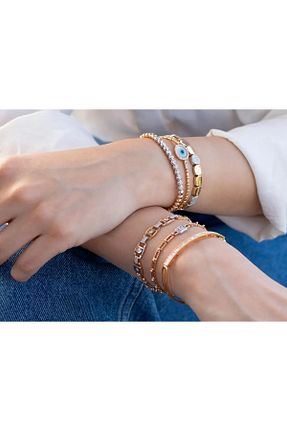 دستبند الماس سفید 0,51 - 0,75 Safir Kuyumculuk - کد 865509600