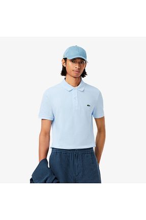 پولوشرت آبی مردانه پنبه ای Lacoste - کد 3069330