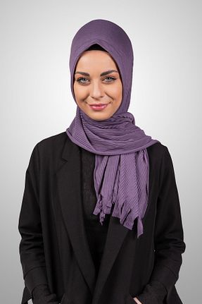 شال بنفش زنانه پنبه ای Şalcenneti.com - کد 896494705